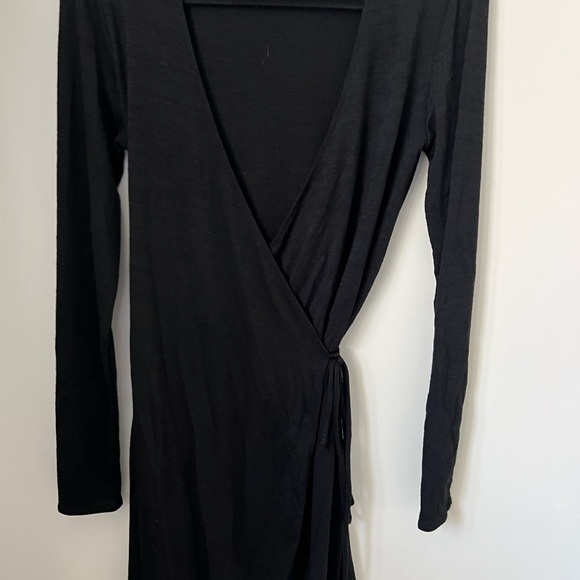 Aritzia Black Wrap Dress, M - Picture 1 of 6